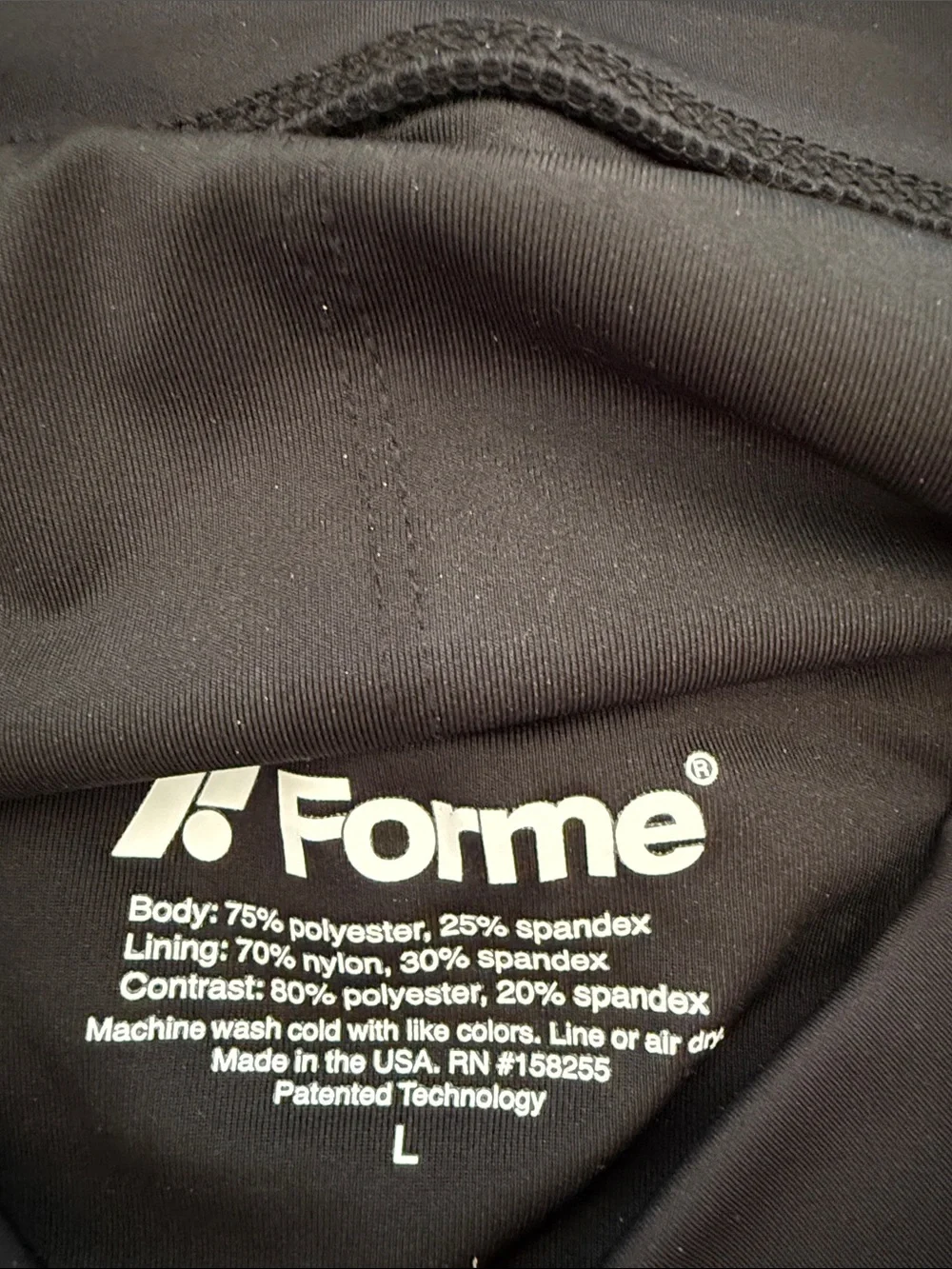 Women’s Forme Black Posture Support Sports Bra - Performance Support Size L - Picture 2 of 3